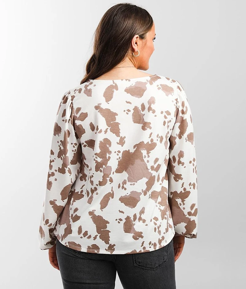 Cow Print Top