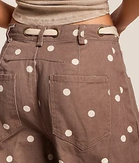 High Rise Polka Dot Barrel Pant