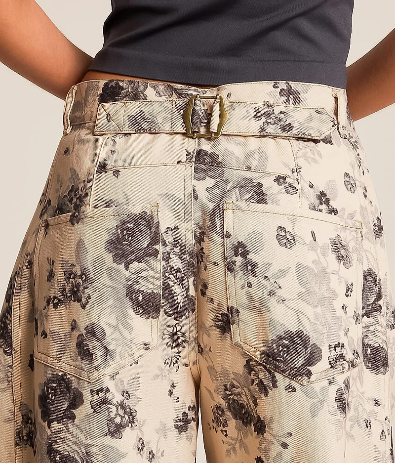 Floral Barrel Pant