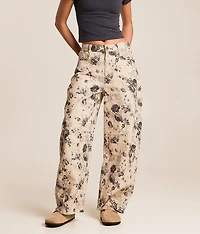 Floral Barrel Pant