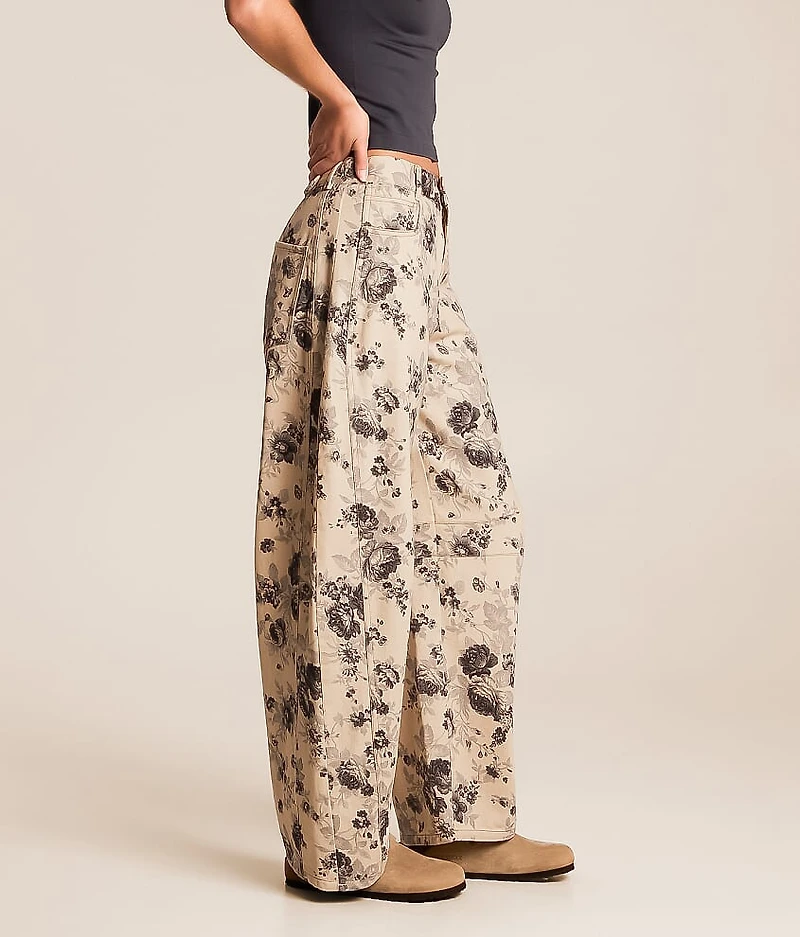 Floral Barrel Pant