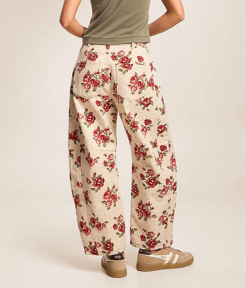 Floral Barrel Pant