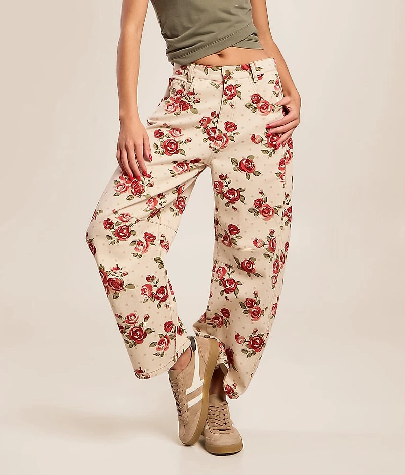 Floral Barrel Pant
