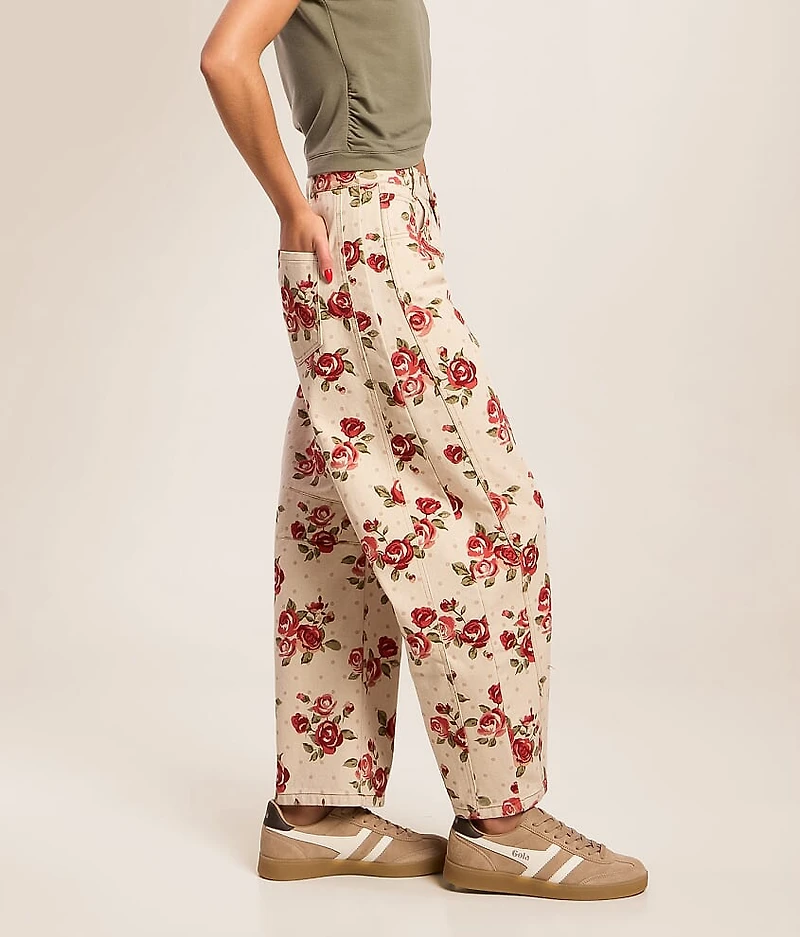 Floral Barrel Pant