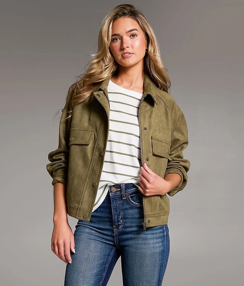 Faux Suede Jacket