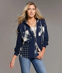 Plaid Hooded Shirt