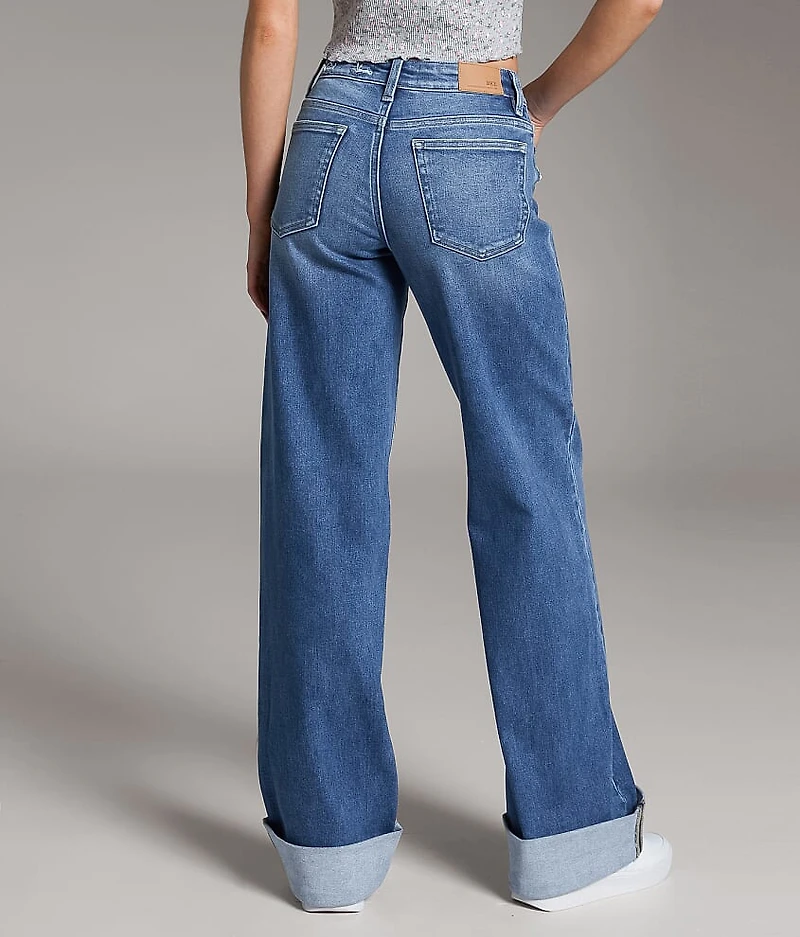Andi Wide Leg Stretch Cuffed Jean