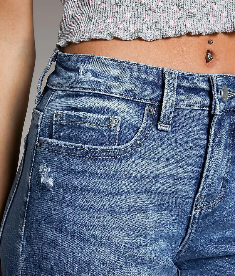 Andi Wide Leg Stretch Cuffed Jean
