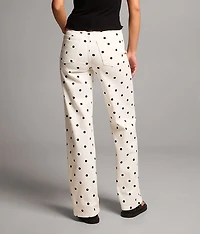 Billie Polka Dot Wide Leg Stretch Jean