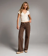 Taylor Low Slung Wide Leg Stretch Jean