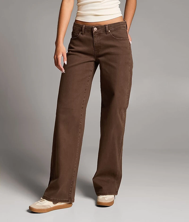 Taylor Low Slung Wide Leg Stretch Jean