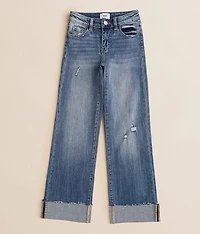 Girls - Mini Billie Wide Leg Stretch Cuffed Jean