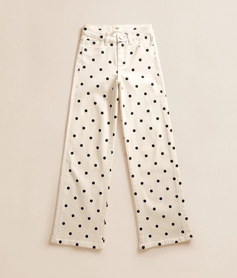 Girls - Mini Billie Polka Dot Wide Leg Stretch Jean