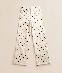 Girls - Mini Billie Polka Dot Wide Leg Stretch Jean