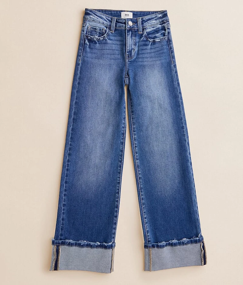 Girls - Mini Billie Wide Leg Stretch Cuffed Jean