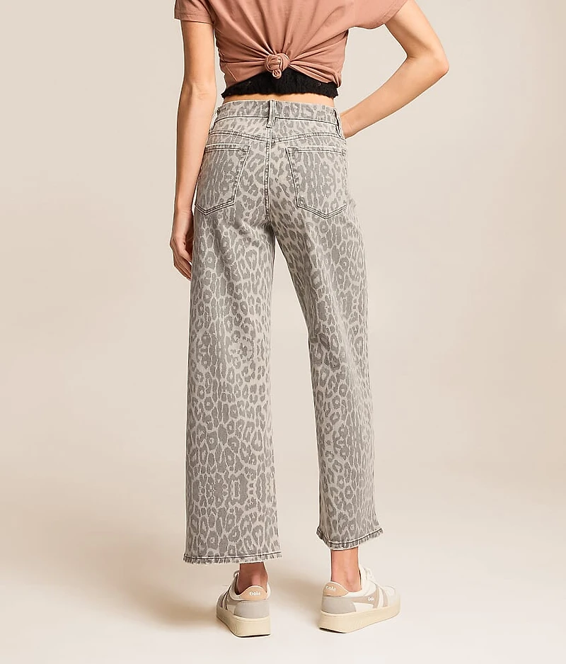Olivia Leopard Wide Cropped Jean