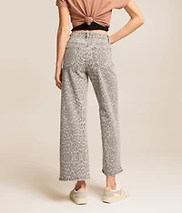 Olivia Leopard Wide Cropped Jean