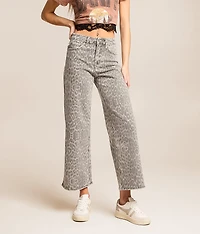 Olivia Leopard Wide Cropped Jean