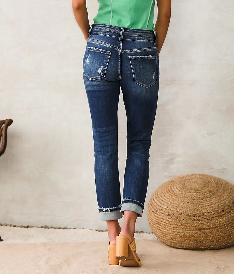 Mid-Rise Ankle Straight Jean