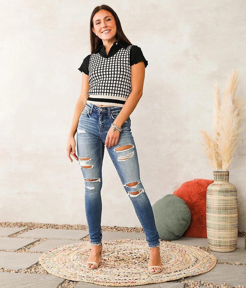 Mid-Rise Skinny Stretch Jean