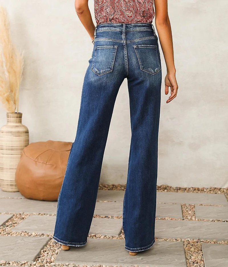 High Rise Wide Leg Stretch Jean