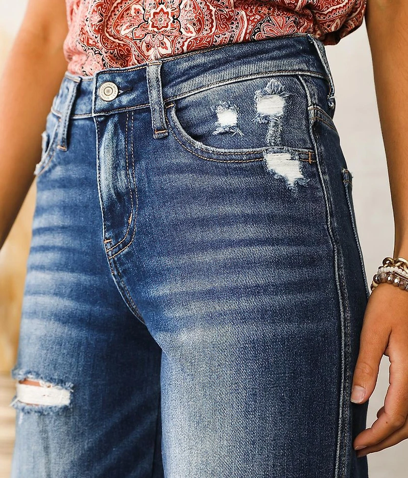 High Rise Wide Leg Stretch Jean