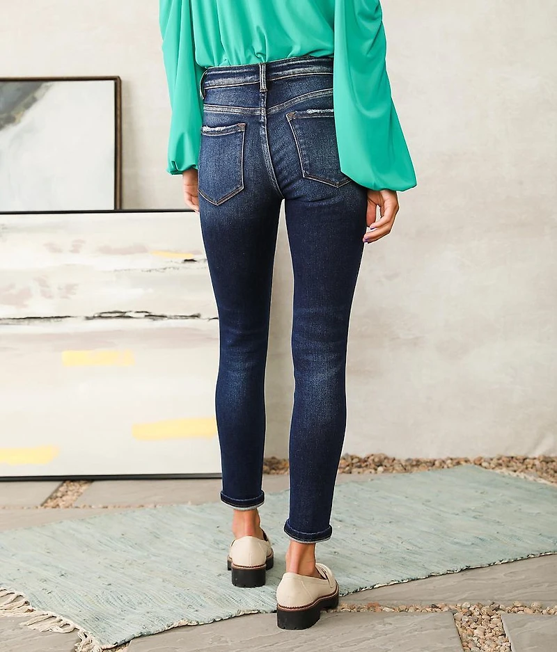 Mid-Rise Ankle Skinny Stretch Jean