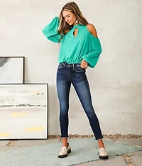 Mid-Rise Ankle Skinny Stretch Jean