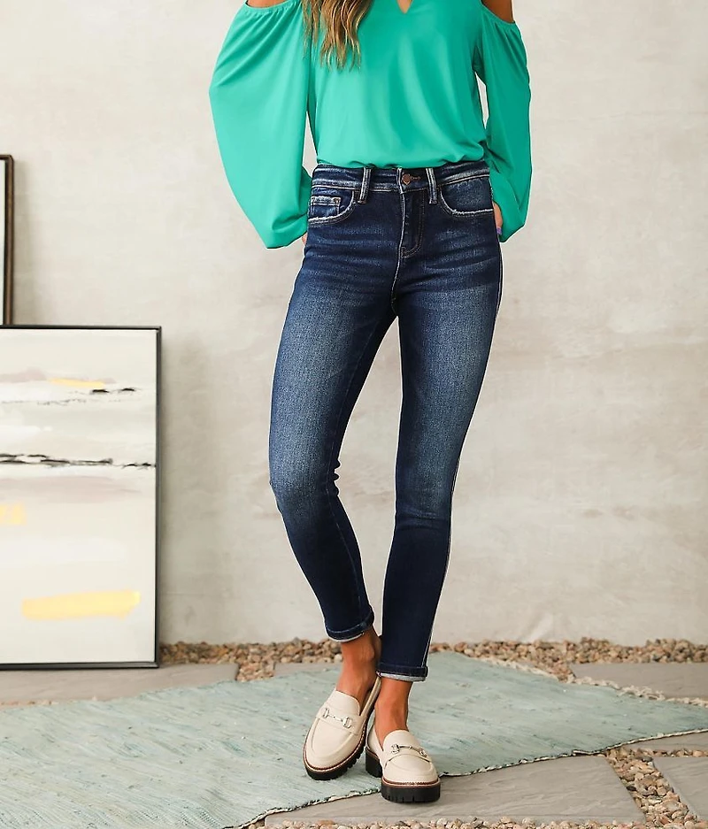 Mid-Rise Ankle Skinny Stretch Jean