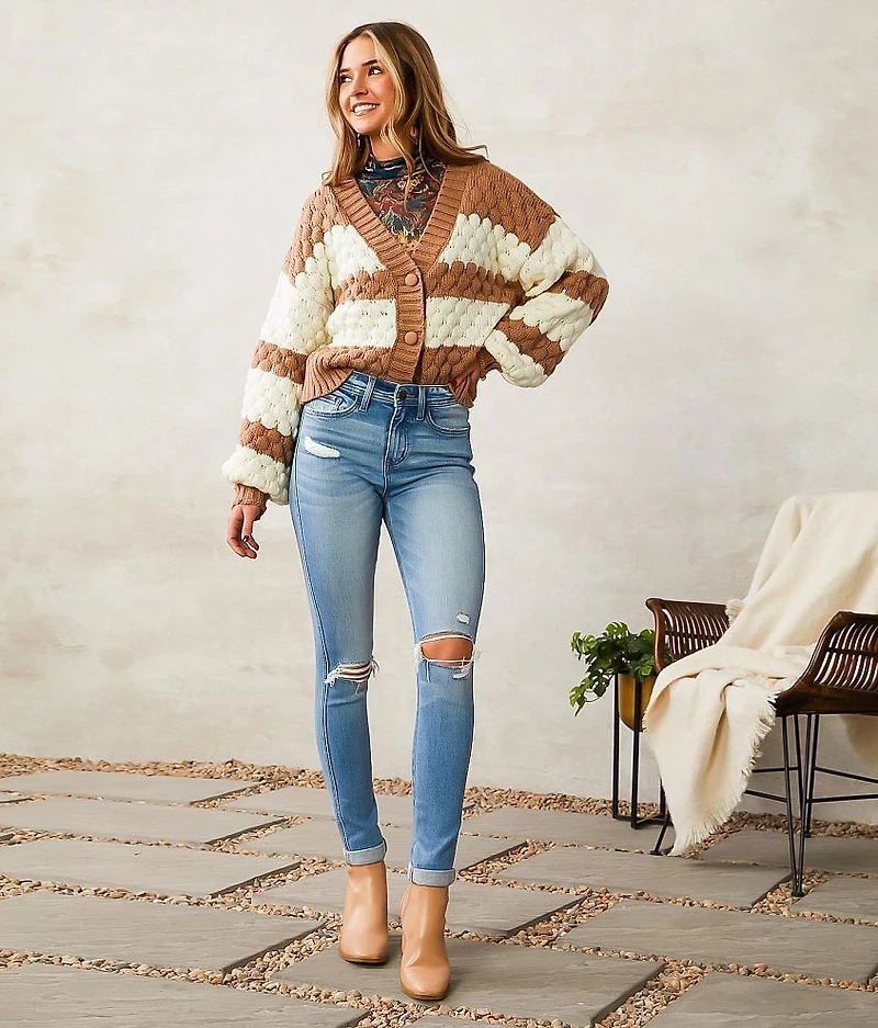 High Rise Ankle Skinny Stretch Jean