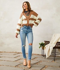 High Rise Ankle Skinny Stretch Jean