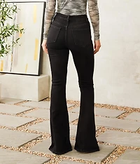 High Rise Split Flare Stretch Jean