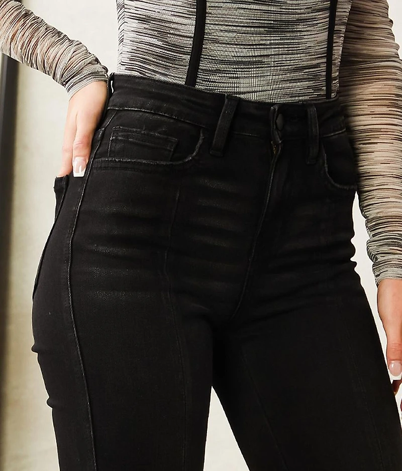 High Rise Split Flare Stretch Jean