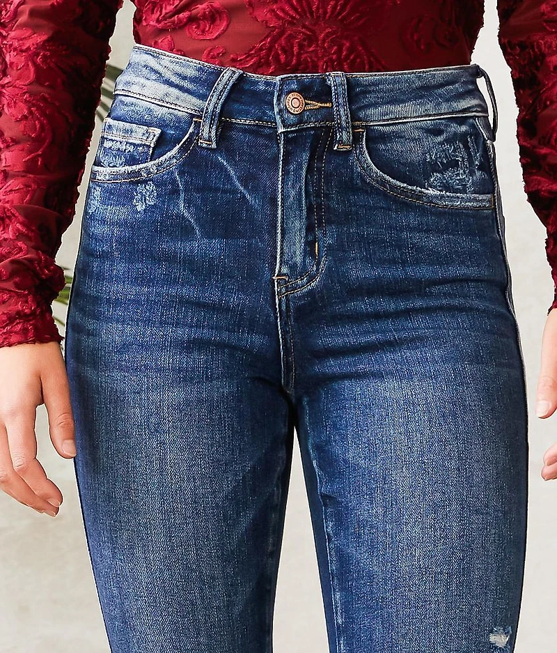 High Rise Slim Straight Stretch Jean