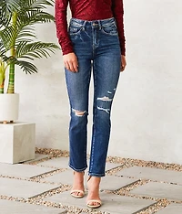 High Rise Slim Straight Stretch Jean