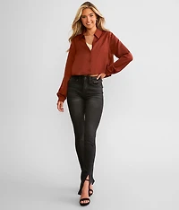 High Rise Slim Straight Stretch Jean