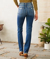 High Rise Slim Straight Stretch Jean