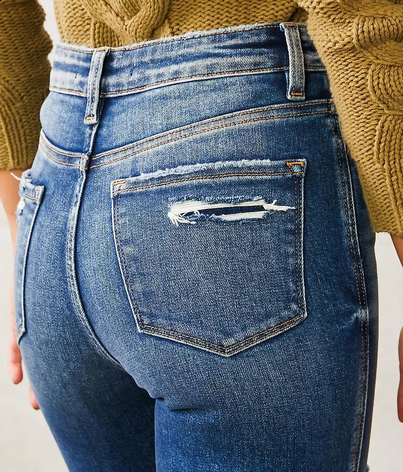 High Rise Slim Straight Stretch Jean