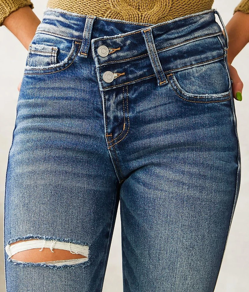 High Rise Slim Straight Stretch Jean