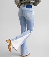 Pieced High Rise Flare Stretch Jean