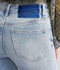 Pieced High Rise Flare Stretch Jean