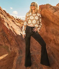 High Rise Flare Stretch Jean