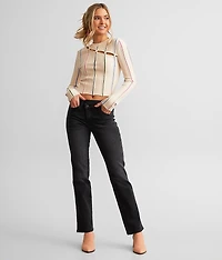 High Rise Slim Straight Stretch Jean