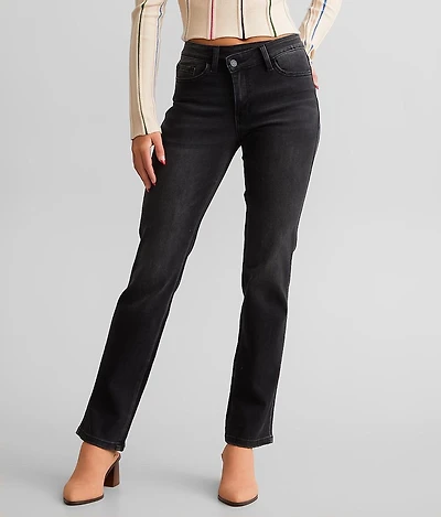 High Rise Slim Straight Stretch Jean