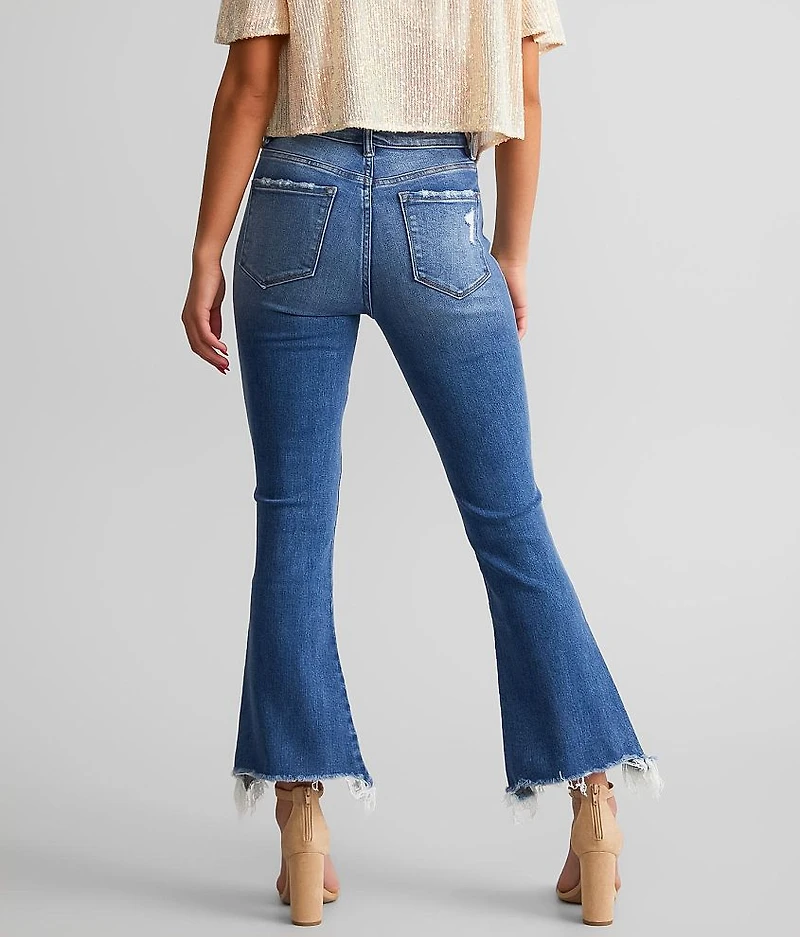 High Rise Cropped Flare Stretch Jean