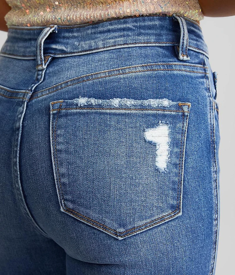 High Rise Cropped Flare Stretch Jean