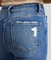 High Rise Cropped Flare Stretch Jean