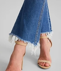 High Rise Cropped Flare Stretch Jean