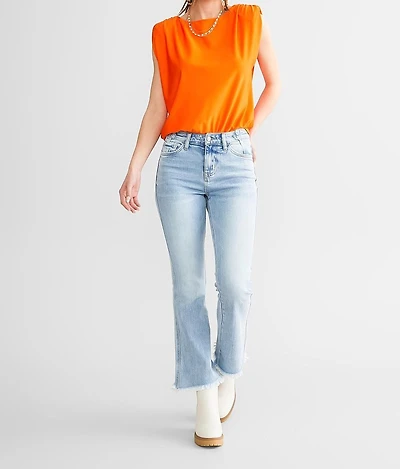 Flying Monkey High Rise Cropped Flare Stretch Jean