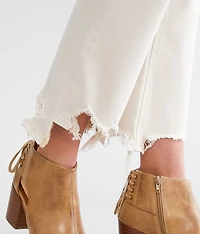 High Rise Cropped Flare Stretch Jean